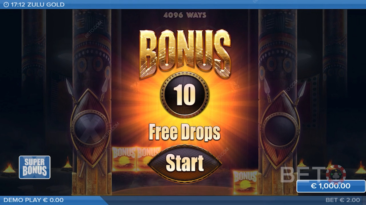 De Multiplier Free Drops feature geeft spelers 10-25 gratis spins, in deze slot