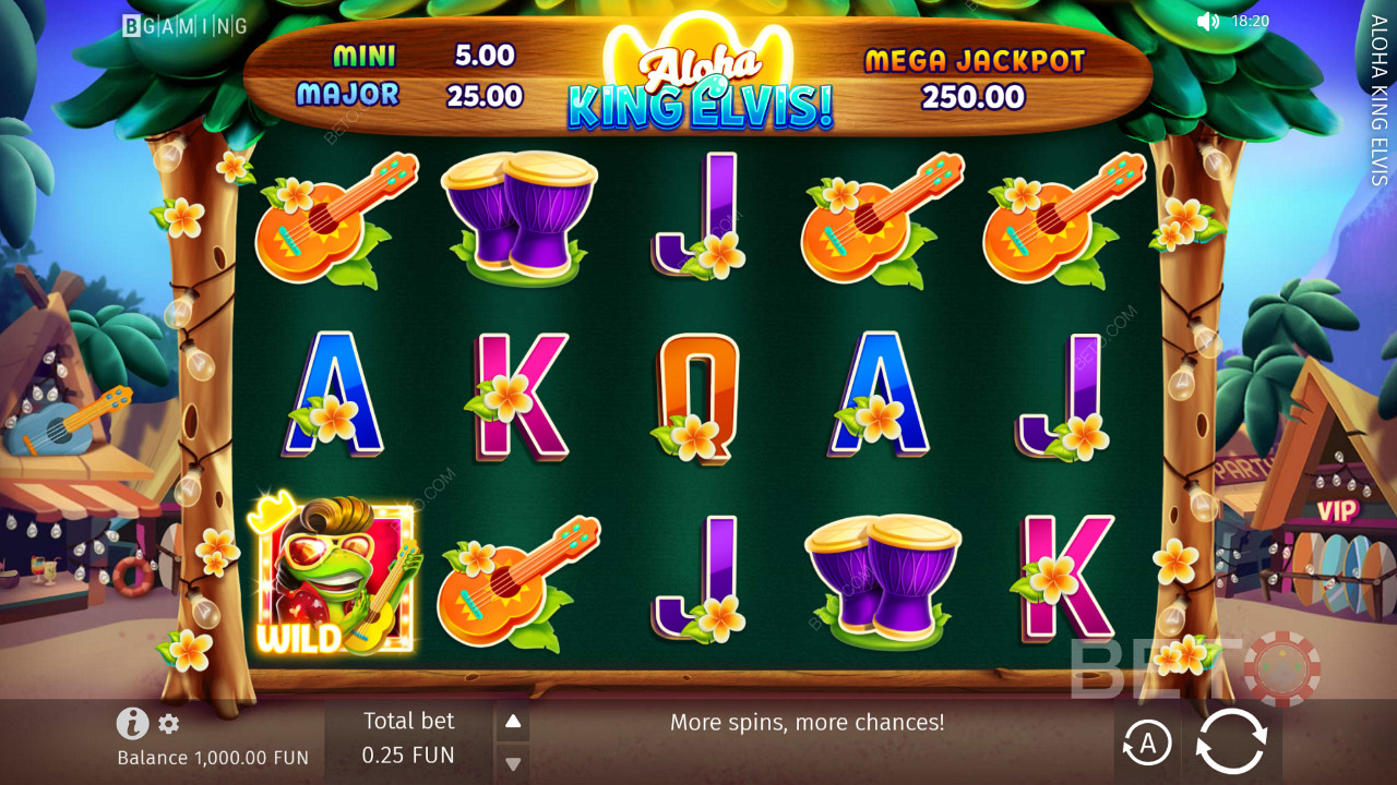 Ervaar eenvoudige maar betoverende gokkasten bij Aloha King Elvis