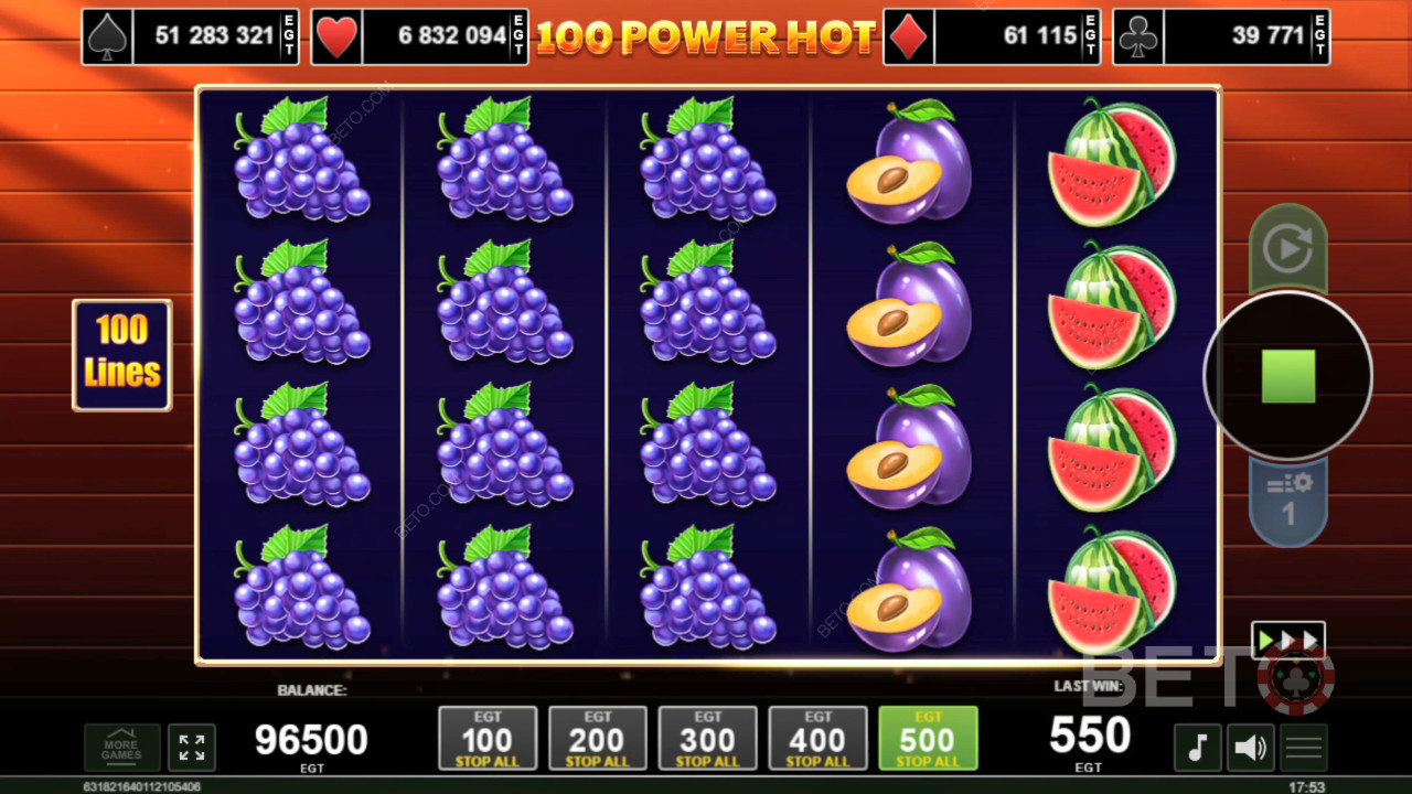 100 Power Hot Gratis Spelen