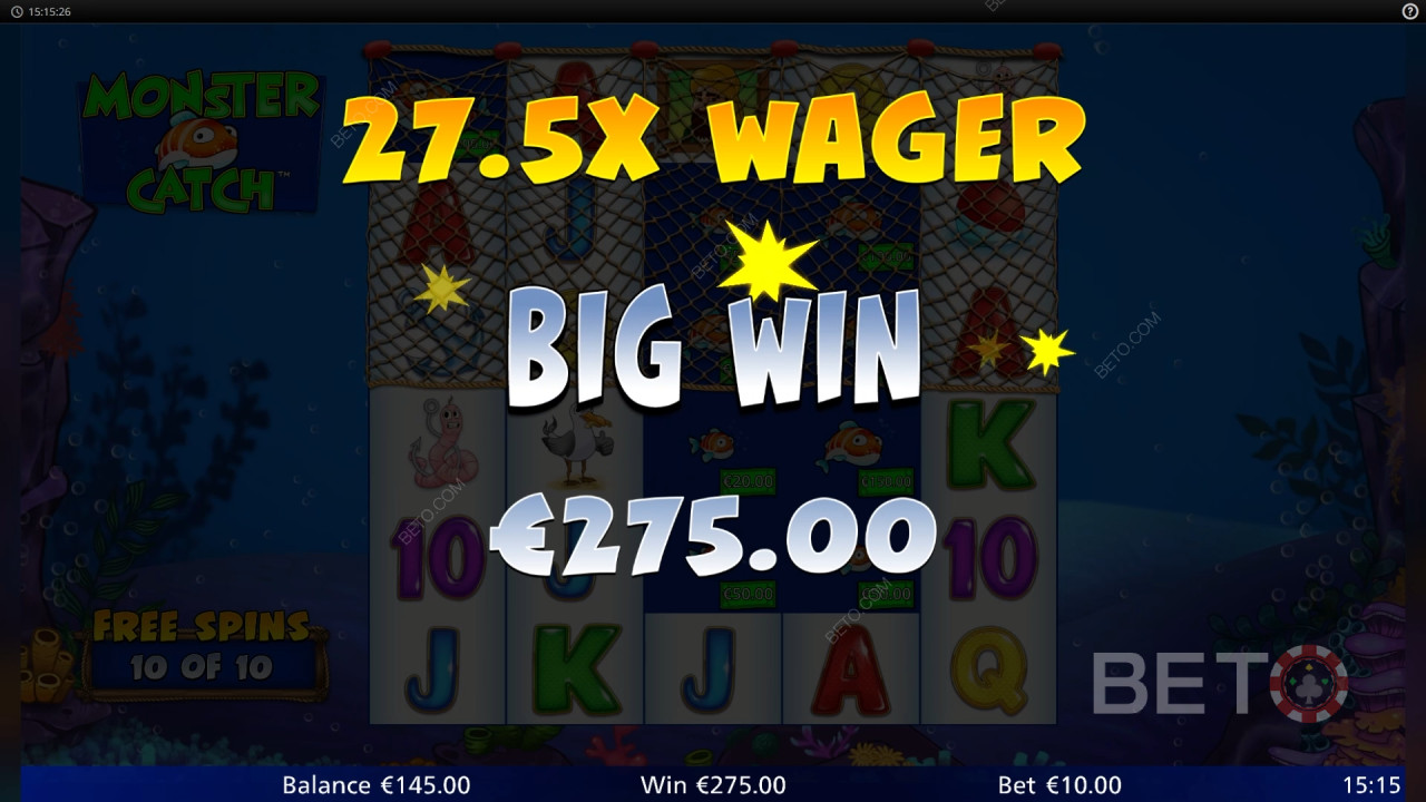 Win 736x je inzet in de Monster Catch Gokkast!