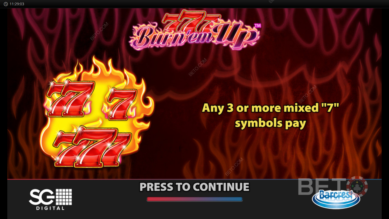 Win 5.000x je inzet in de 777 Burn