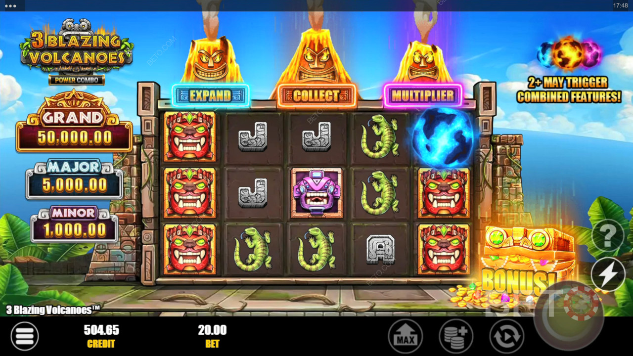 3 Blazing Volcanoes Power Combo Gratis Spelen
