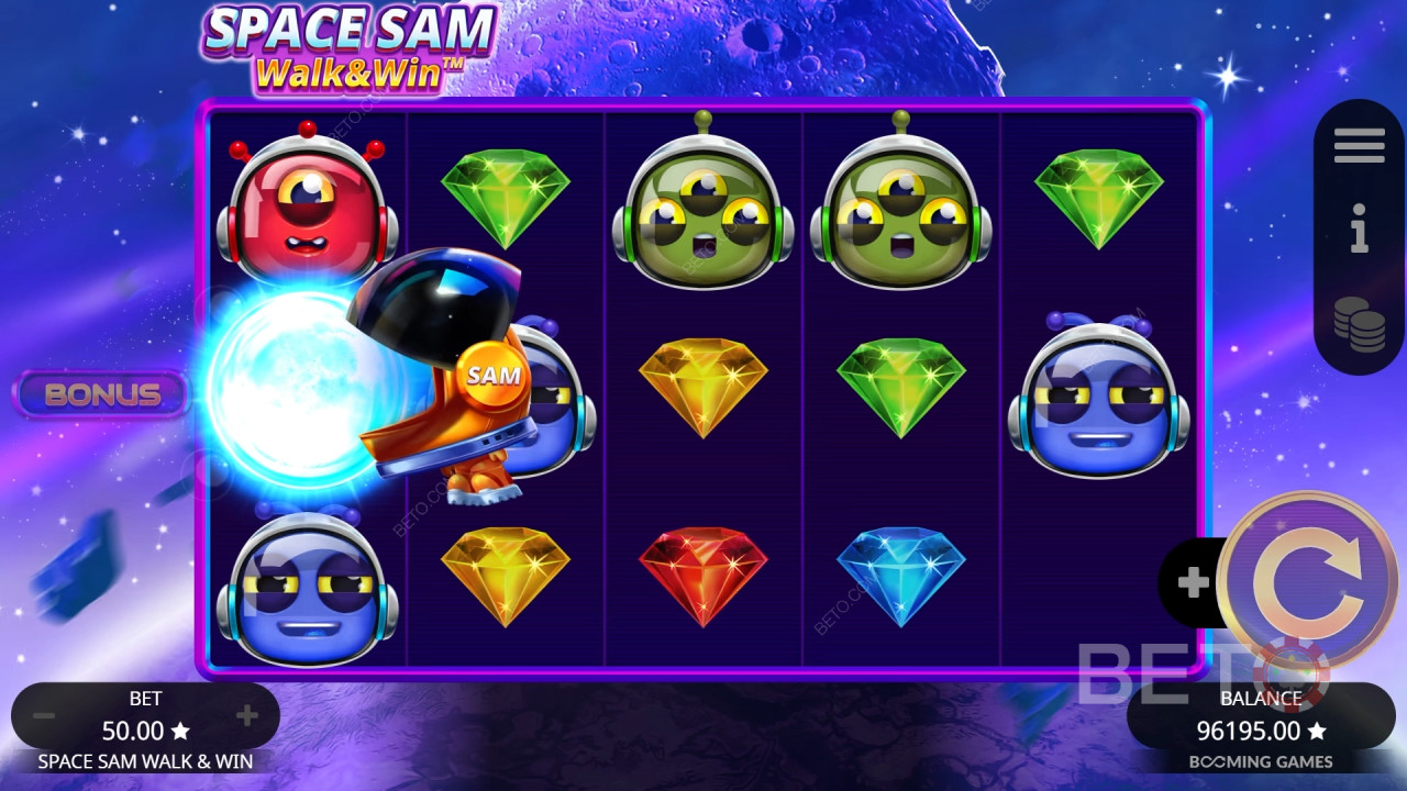 Space Sam Loop en Win Review door BETO Slots