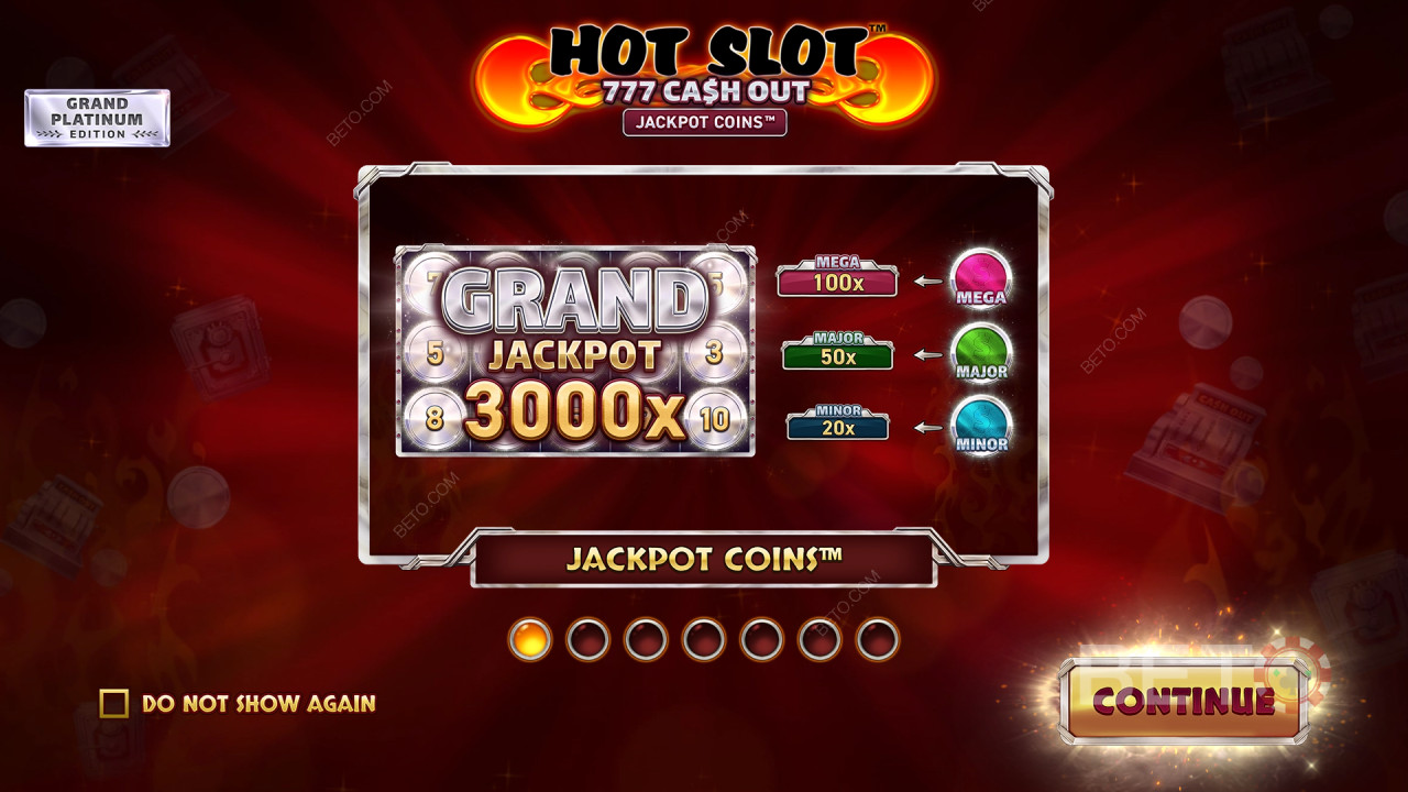 Bonusfuncties uitgelegd in Hot Slot: 777 Cash Out Grand Platinum Edition door Wazdan