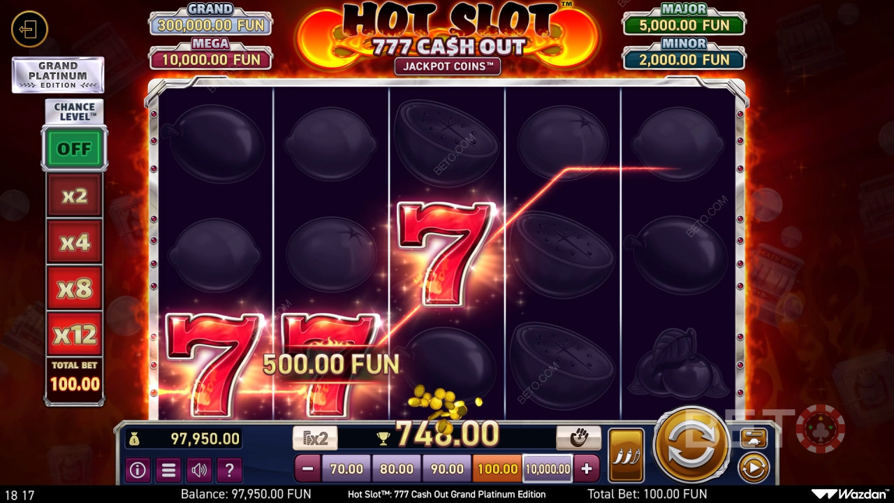 Hete gokautomaat: 777 Cash Out Grand Platinum Edition recensie door BETO Slots