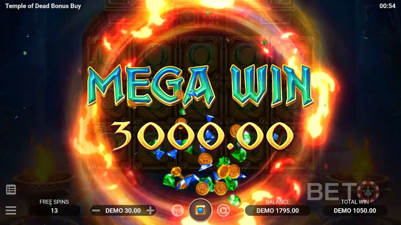Speel nu Temple of Dead en win geldprijzen ter waarde van 10.068x de inzet bij max.