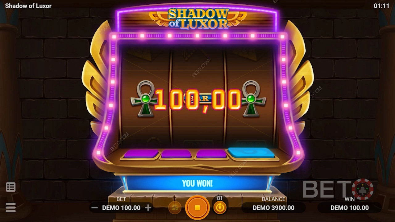 Speel Shadow of Luxor spel met oude rijkdommen kan je een aantal sappige uitbetalingen geven
