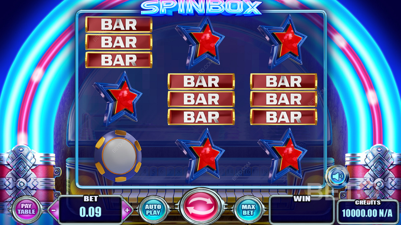 Aantrekkelijke symbolen en klassiek spelthema in Spinbox slot
