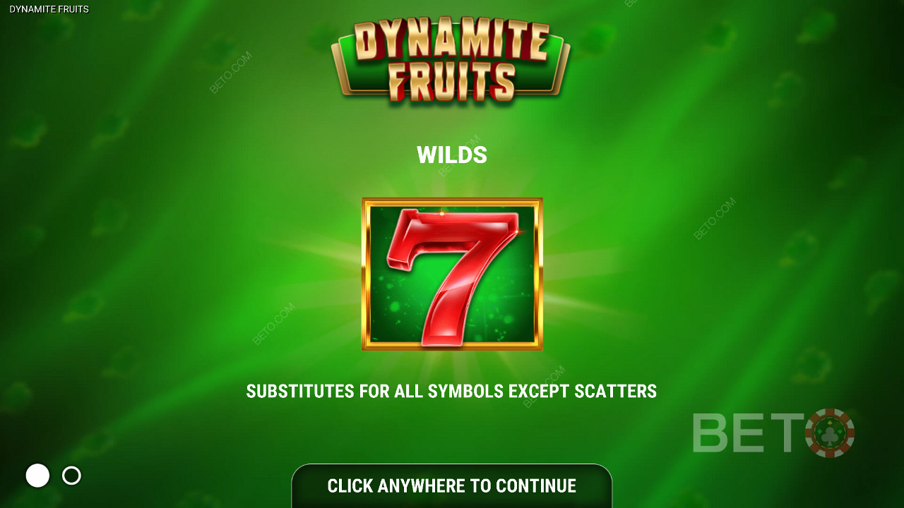 Dynamite Fruits slot - Wild symbolen - de rode zeven