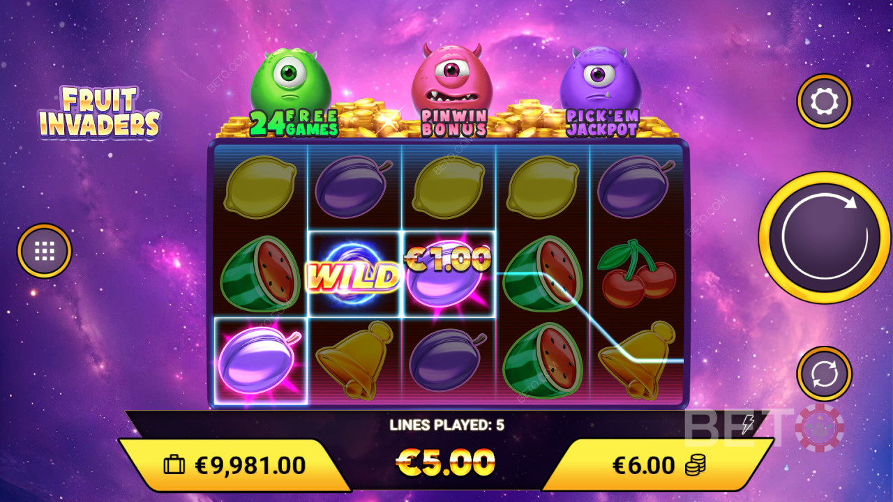 Hoe speel je Fruit Invaders van Amigo Gaming?