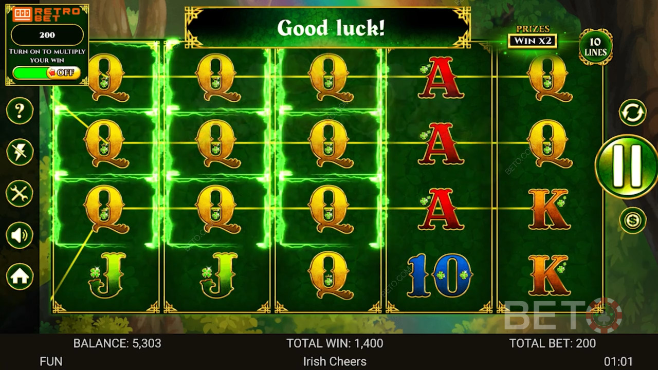 Irish Cheers Beoordeling door BETO Slots