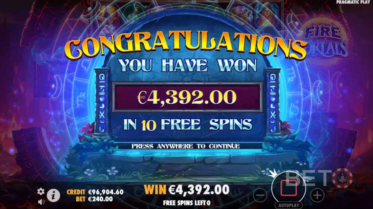 Win 10.000x je inzet in de Fire Portals Gokkast!