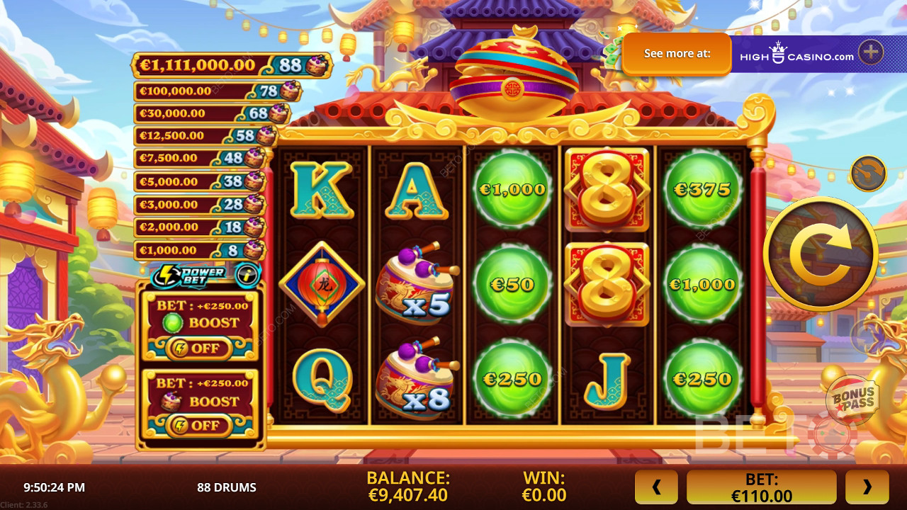 88 Drums Review door BETO Slots