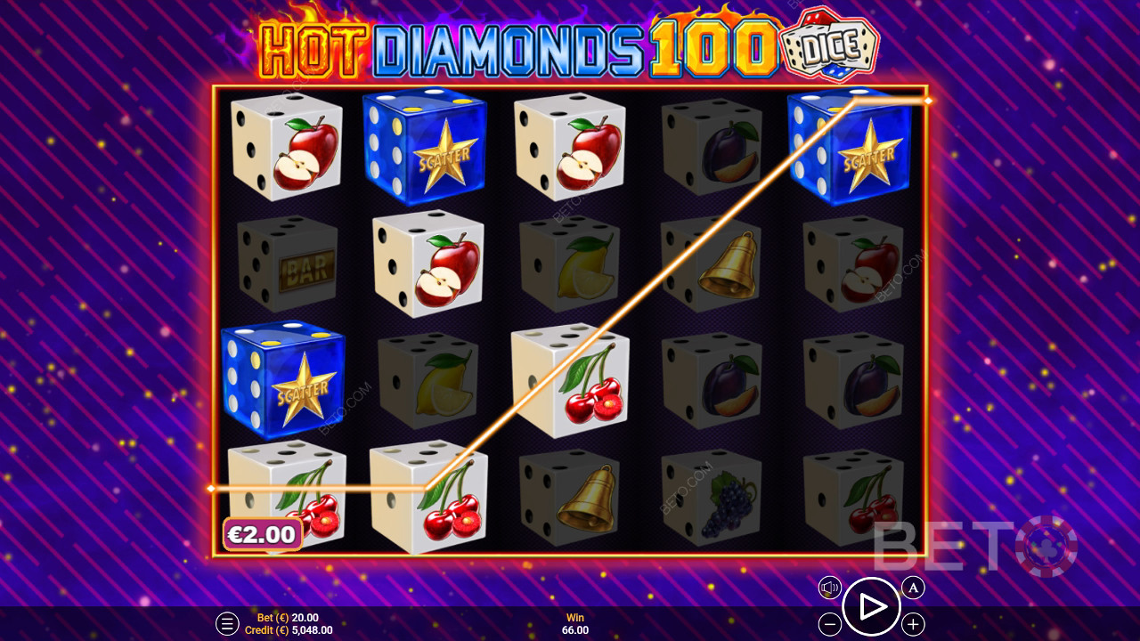 Hot Diamonds 100 Dice Gratis Spelen