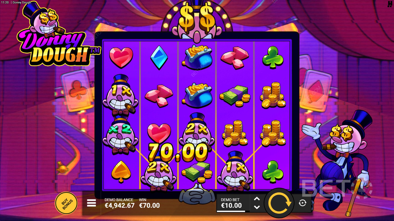 Win 10.000x je inzet in de Donny Dough gokkast!