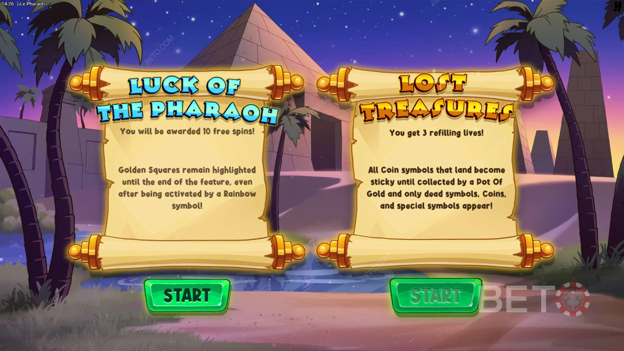 Win 15.000x je inzet in de Le Pharaoh videoslot!