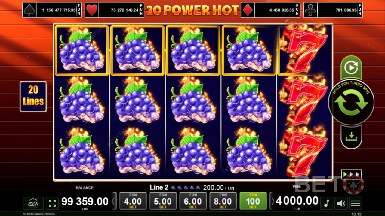 20 Power Hot Beoordeling door BETO Slots