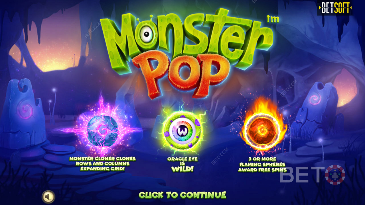 Geniet van innovatieve Bonus Features in Monster Pop video slot
