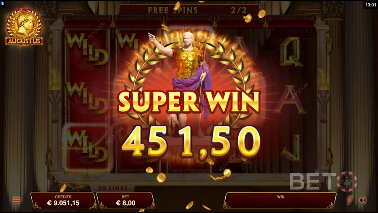 Een superoverwinning tijdens het gokken op Augustus