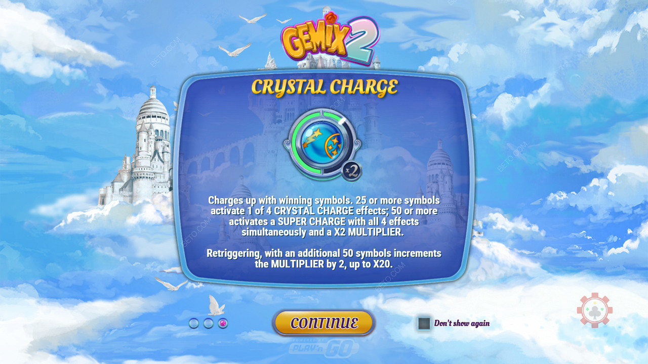 Laad de meter op met winnende symbolen en activeer Crystal Charge effecten in Gemix 2 slot