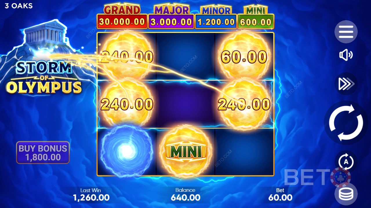 Hoe Storm of Olympus van 3 Oaks Gaming te spelen