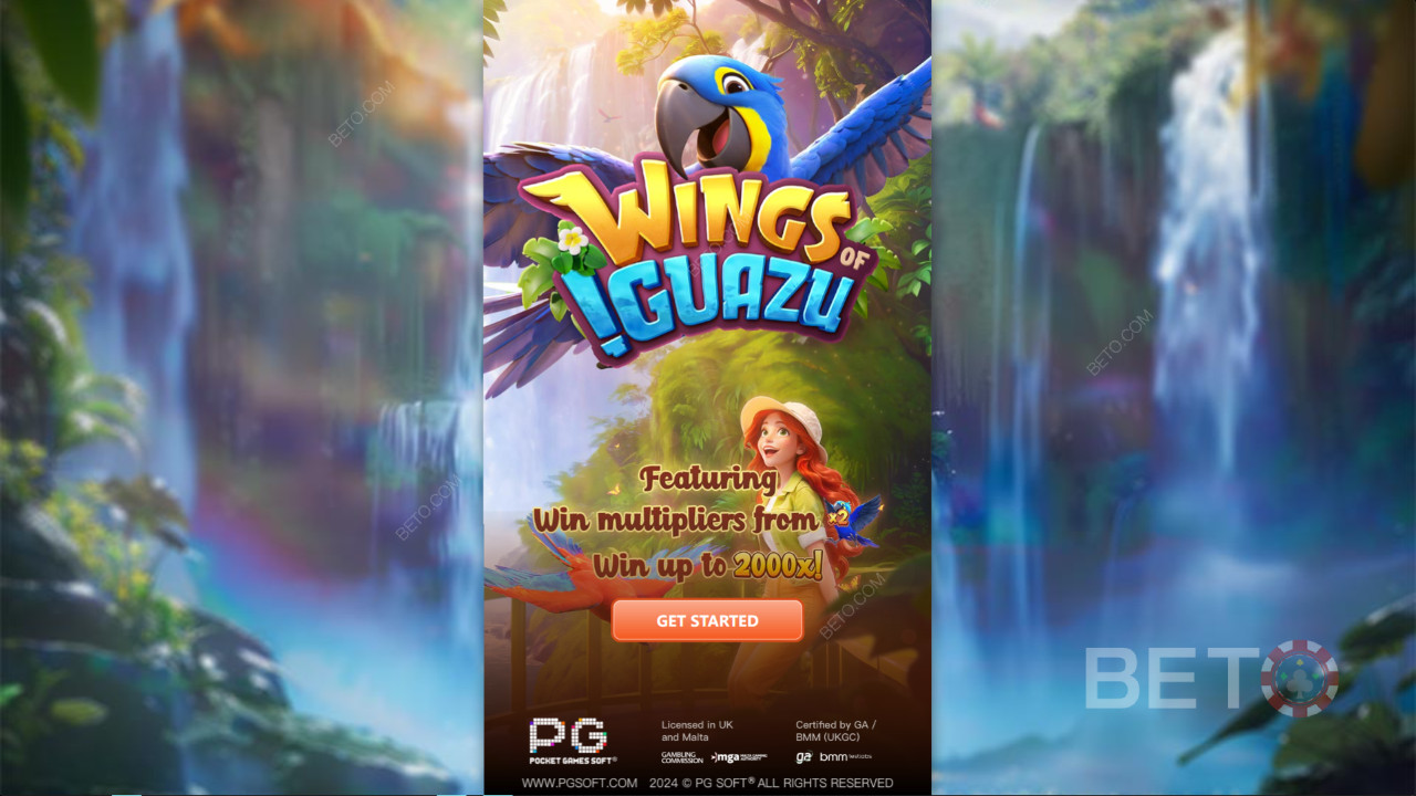 Win 2.000x je inzet in de Wings of Iguazu Online Gokkast!