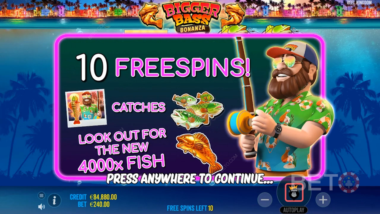Trigger 10 Free Spins met de Max Win van 4.000x je inzet