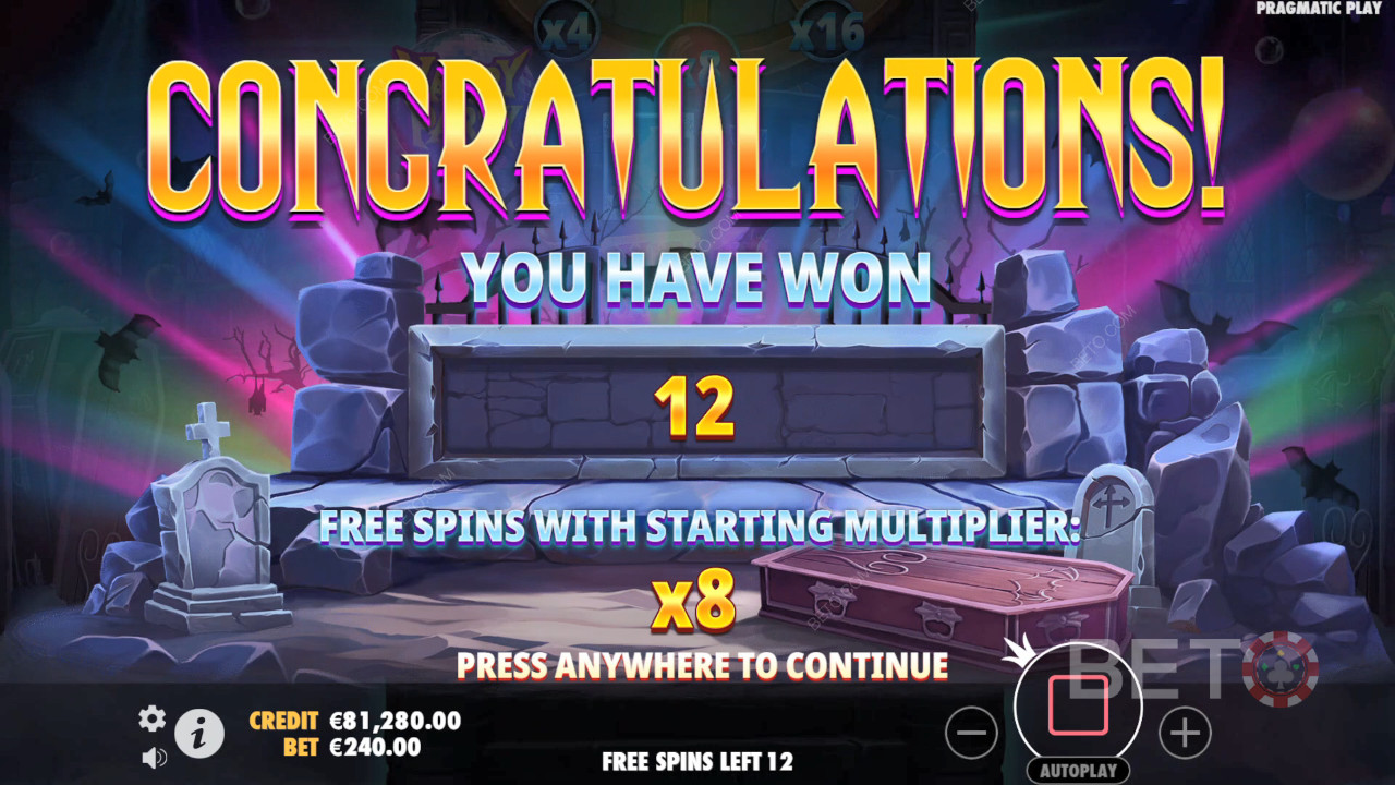 Win 5.000x je inzet in de Vampy Party online gokkast!