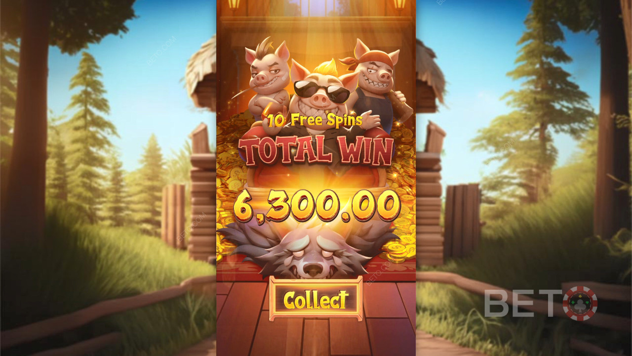Win 2.500x je inzet in de Three Crazy Piggies Gokkast!