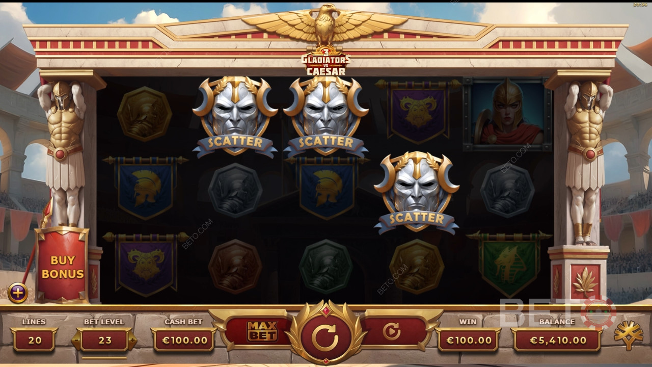 3 Gladiators vs Caesar Gratis Spelen