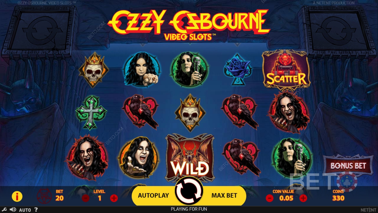 Geniet van een thema dat zich richt op de beroemde Ozzy in Ozzy Osbourne online slot
