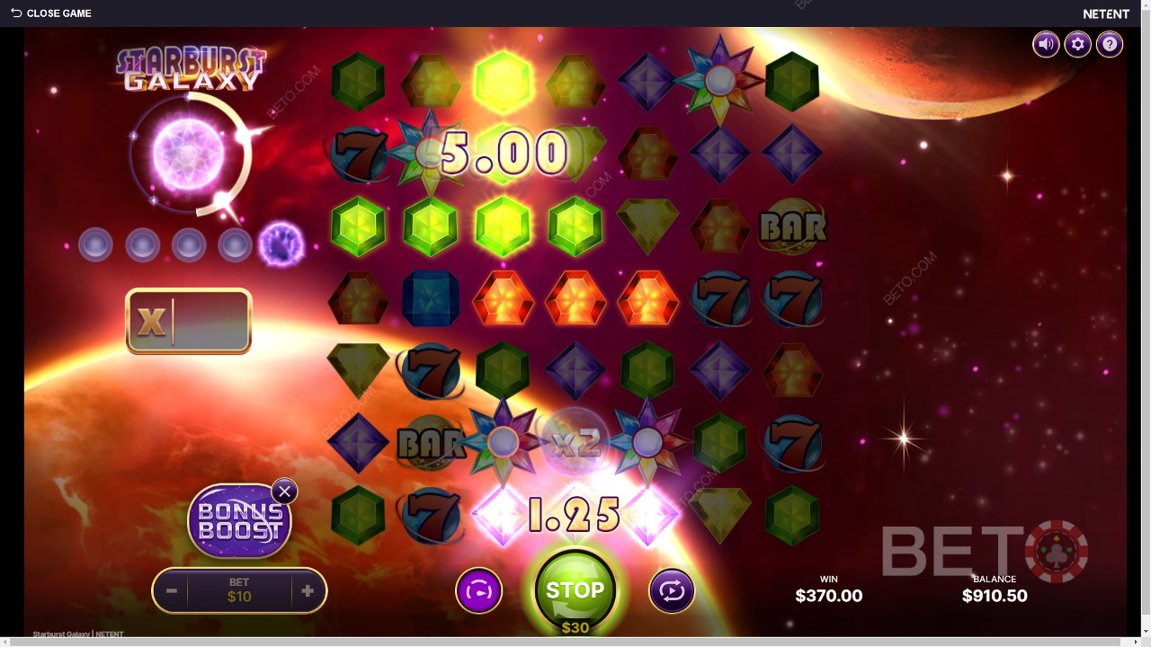 Bonusfuncties uitgelegd in Starburst Galaxy door NetEnt