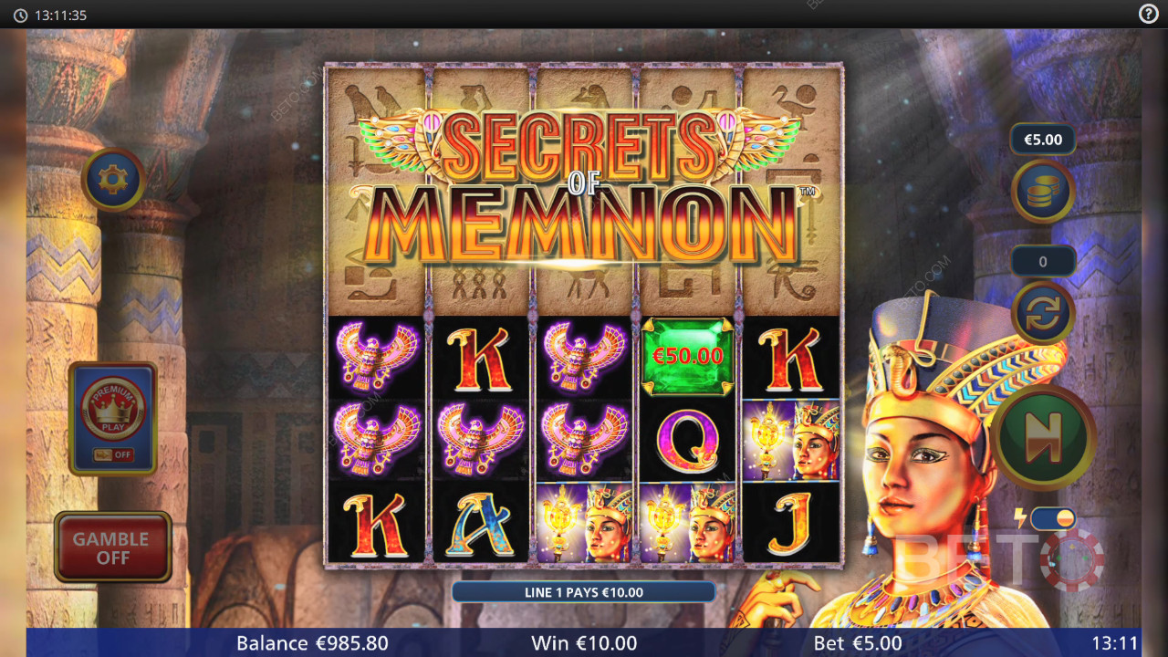 Geheimen van Memnon Review door BETO Slots