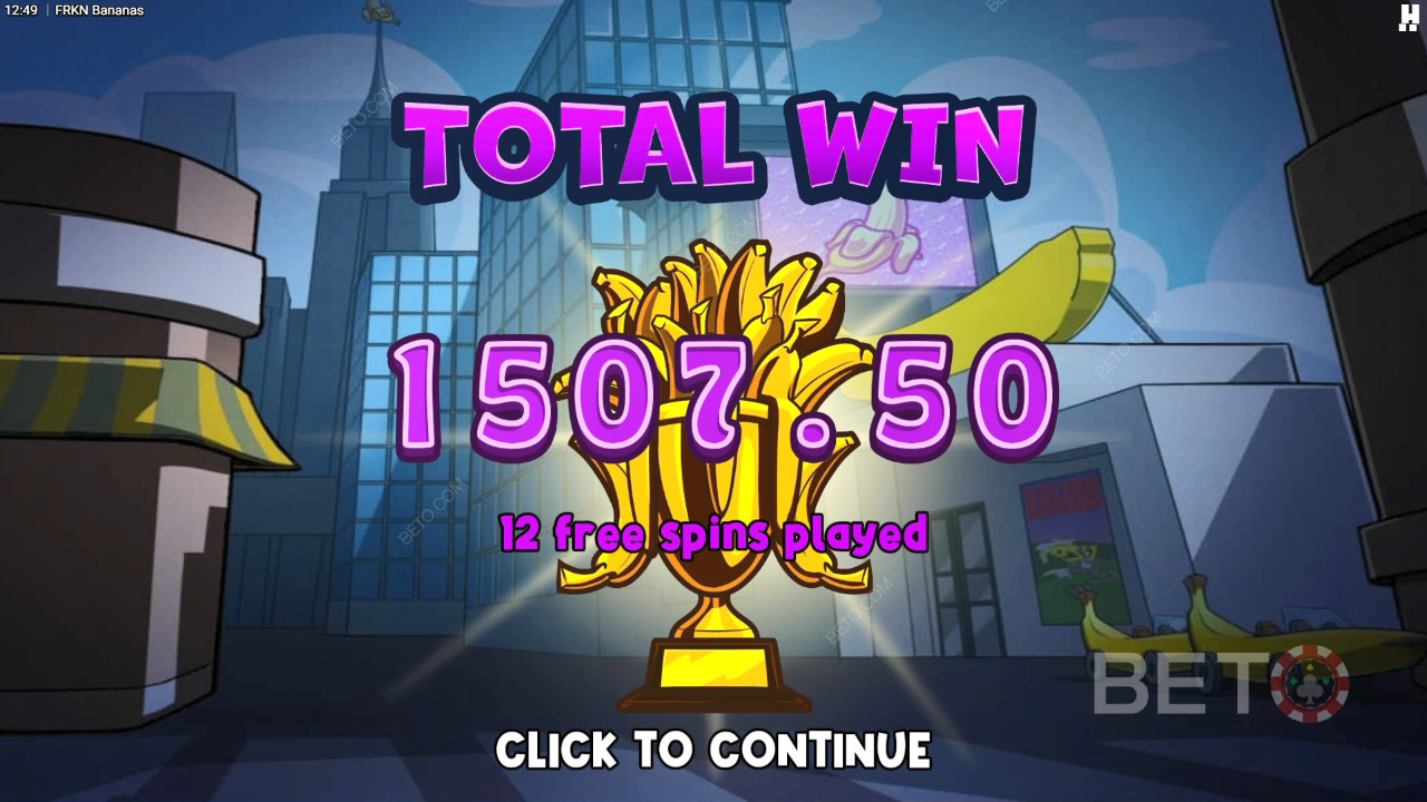 Win 10.000x je inzet in de FRKN Bananas Online Gokkast!