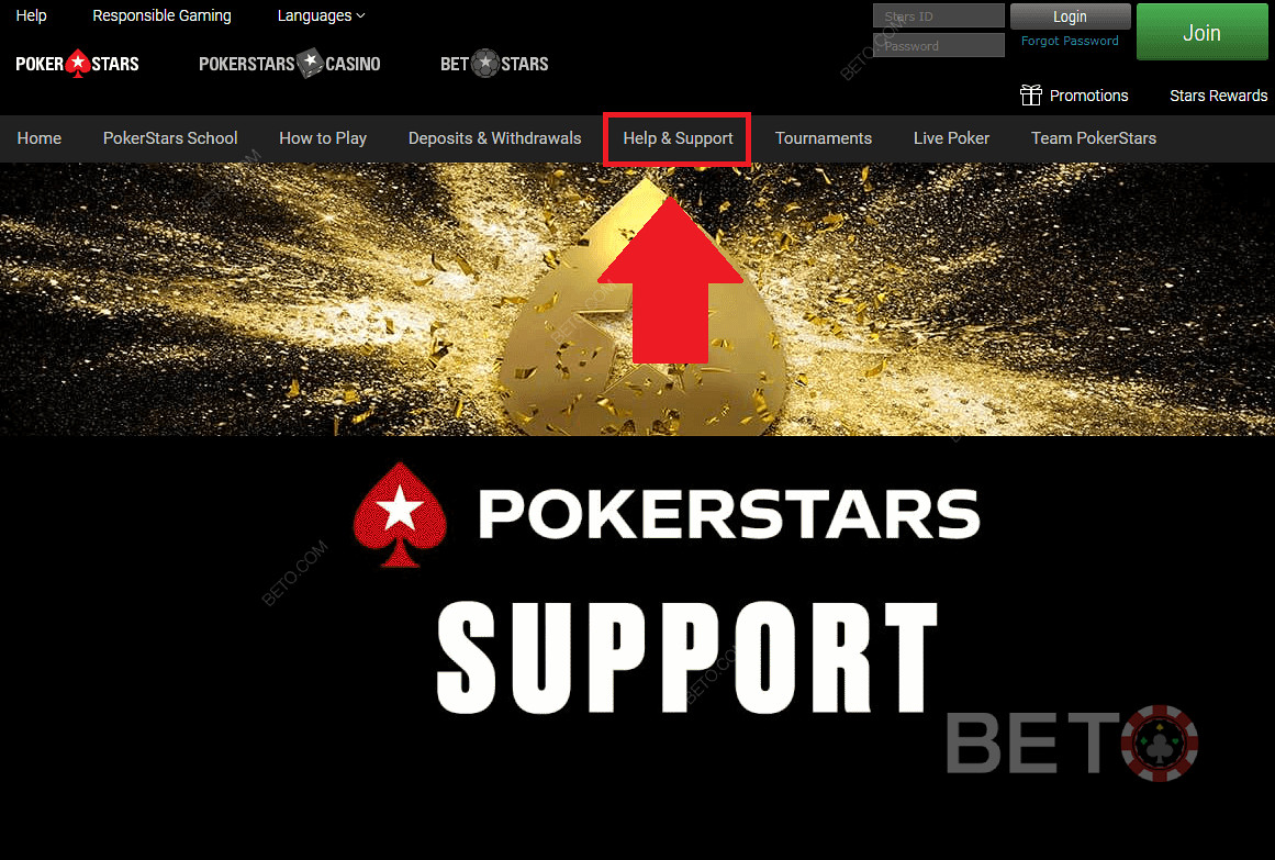 PokerStars casino klantenondersteuning en ondersteuning