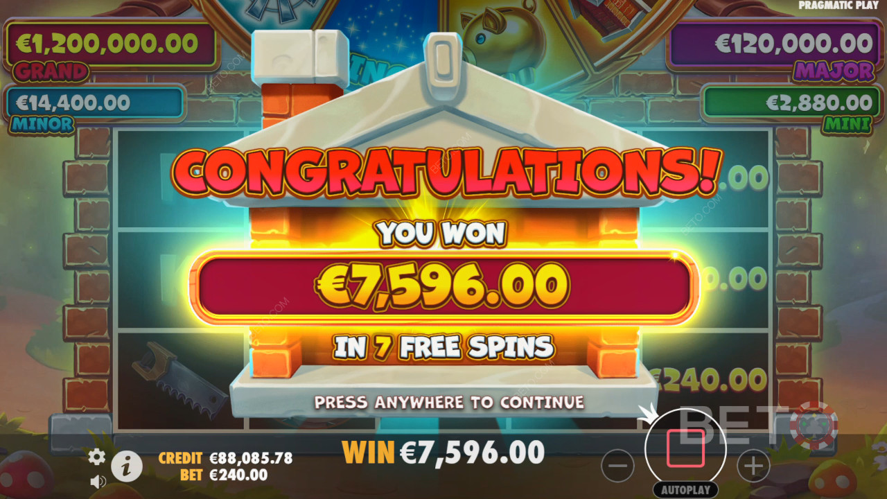 Win 10.000x je inzet in de Brick House Bonanza videoslot!