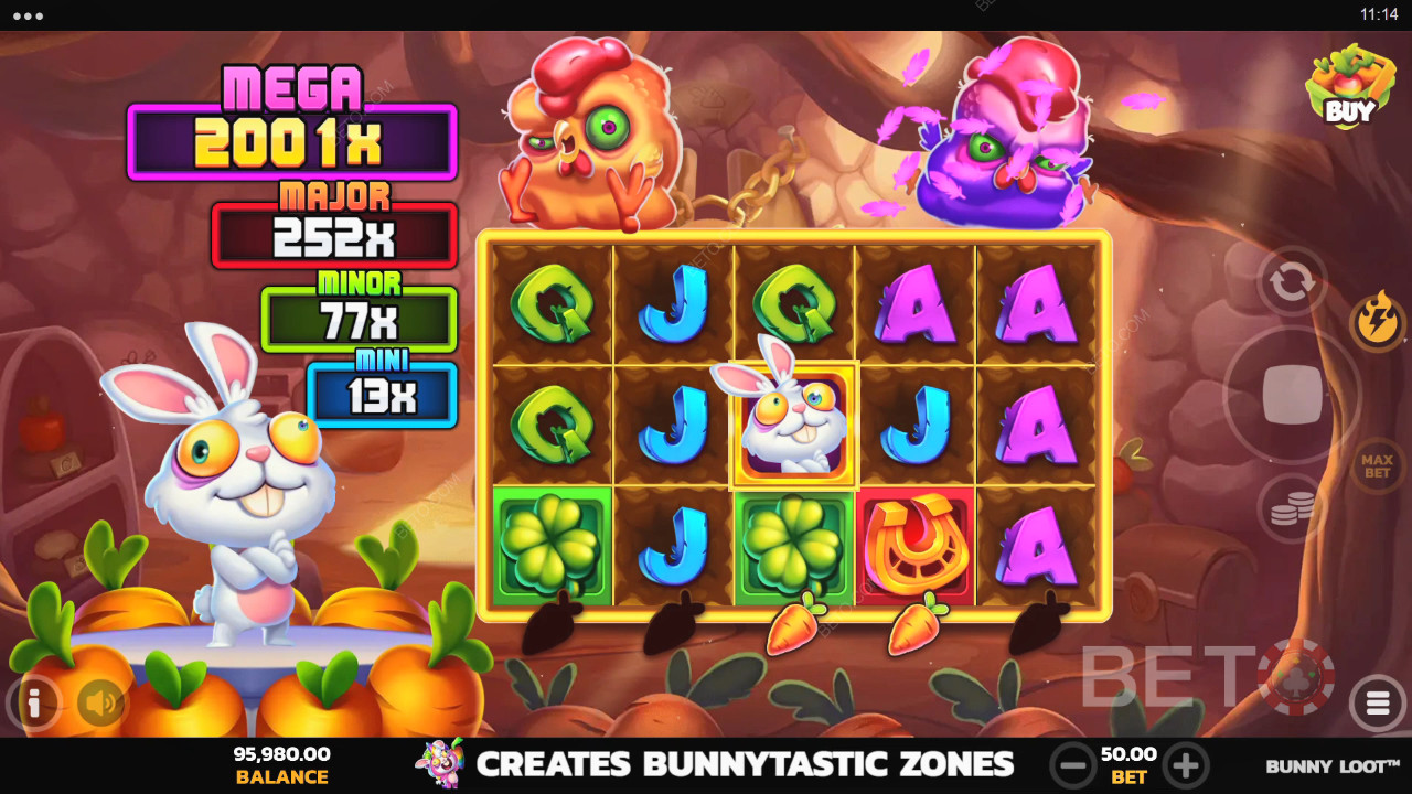 Bonusfuncties uitgelegd in Bunny Loot door PearFiction