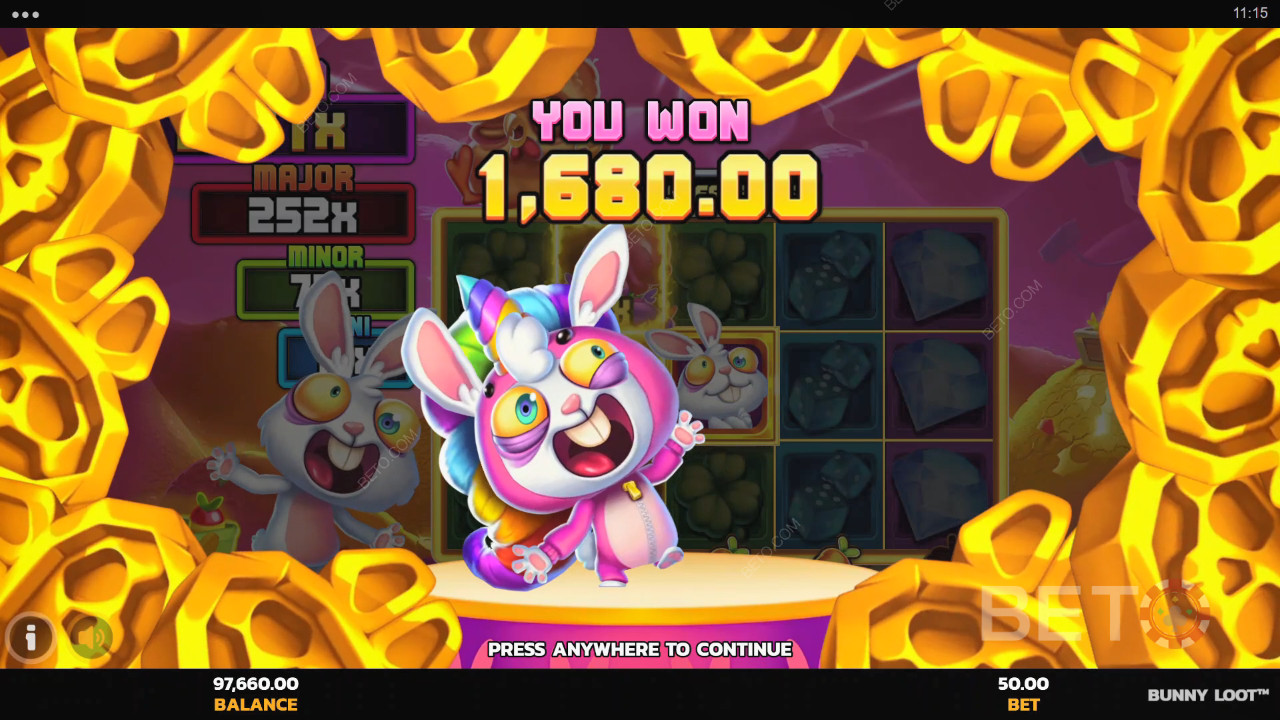 Win 5.000x je inzet in de Bunny Loot Online Gokkast!