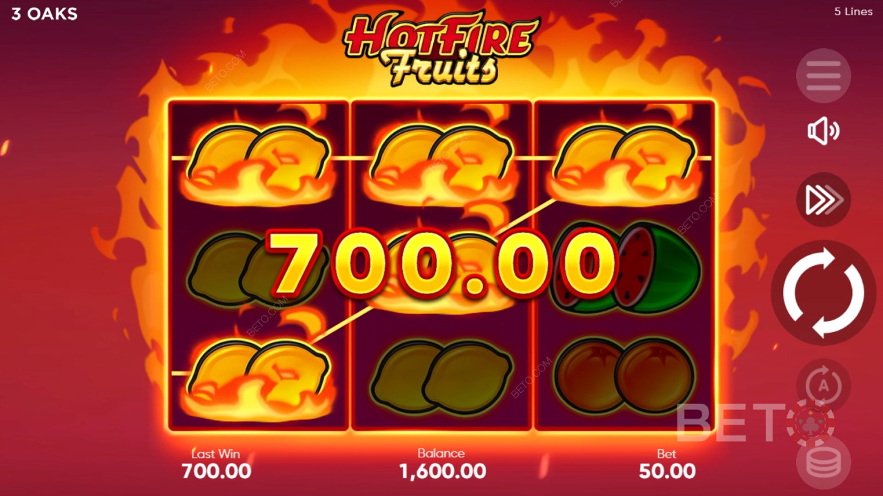 Hot Fire Fruits Gratis Spelen