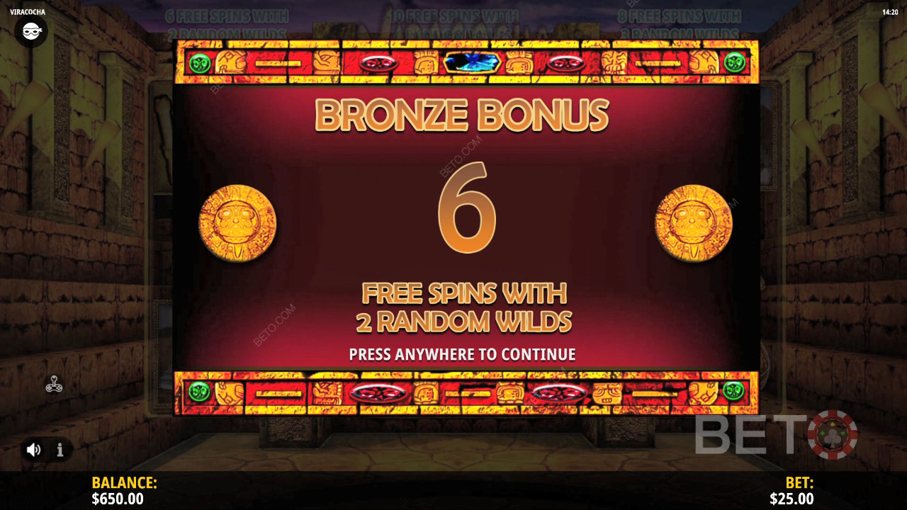 Win 9.600x je inzet in de Viracocha online gokkast!