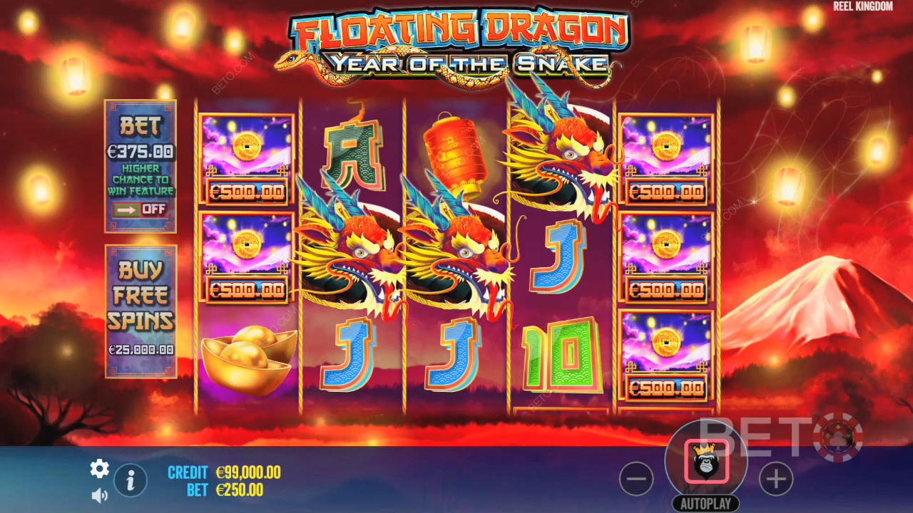 Floating Dragon Jaar van de Slang Review door BETO Slots