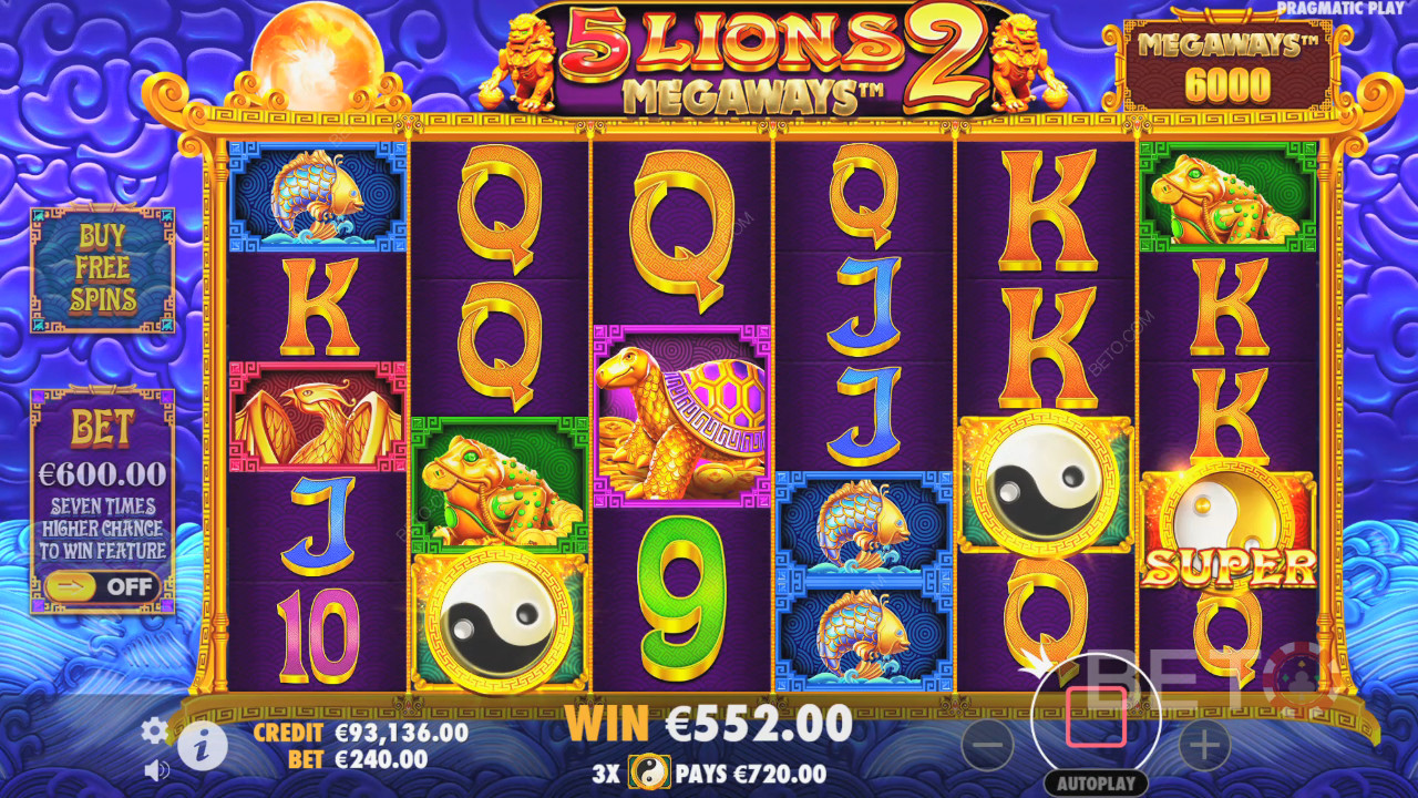 5 Lions Megaways 2 Beoordeling door BETO Slots