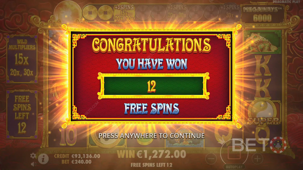 Win 8.000x je inzet in de 5 Lions Megaways 2 gokkast online!