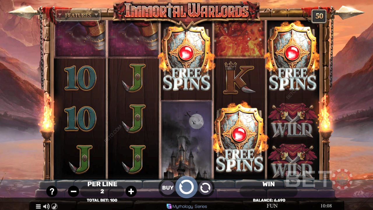 Onsterfelijke krijgsheren Review door BETO Slots