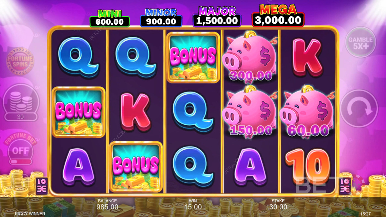 Bonus features uitgelegd in Piggy Winner door Inspired Gaming