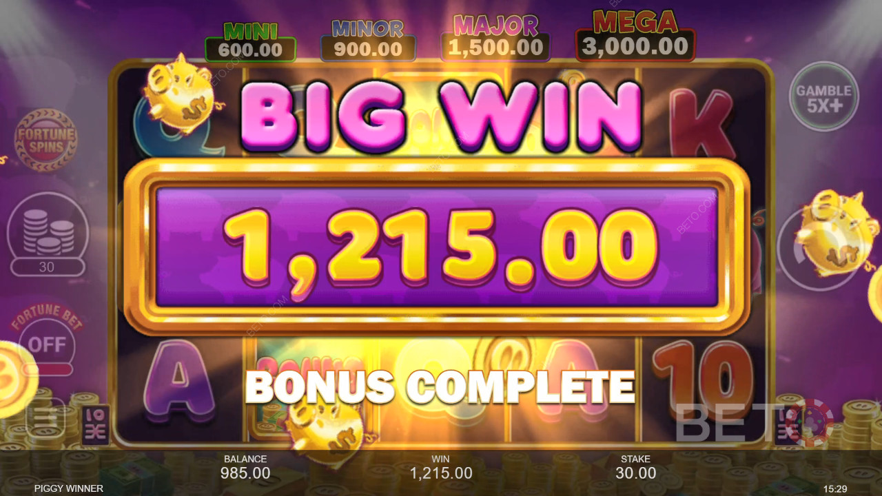 Win 8.333x je inzet in de Piggy Winner Gokkast!