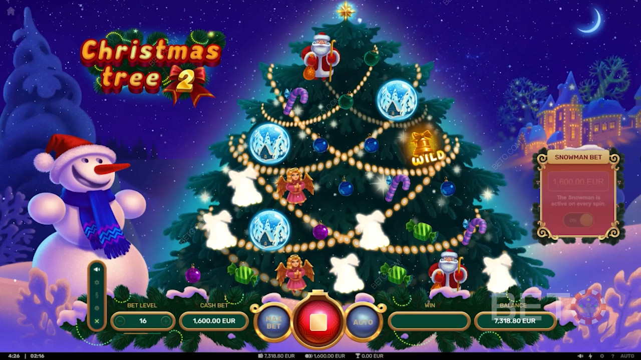 Geniet vanroyale uitbetalingen in de Christmas Tree2 gokkast