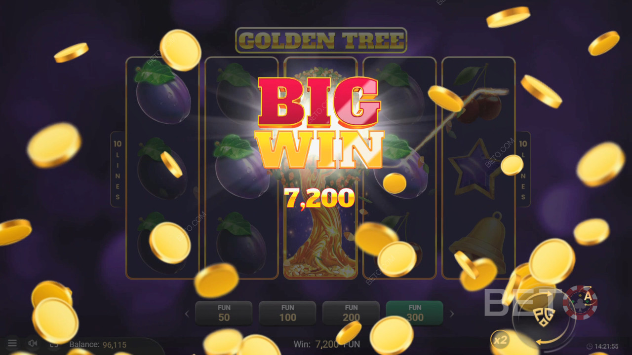 Win 5.000x je inzet in de Golden Tree videoslot!
