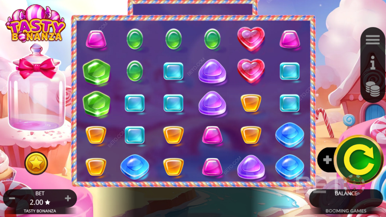 Bonusfuncties uitgelegd in Tasty Bonanza door Booming Games