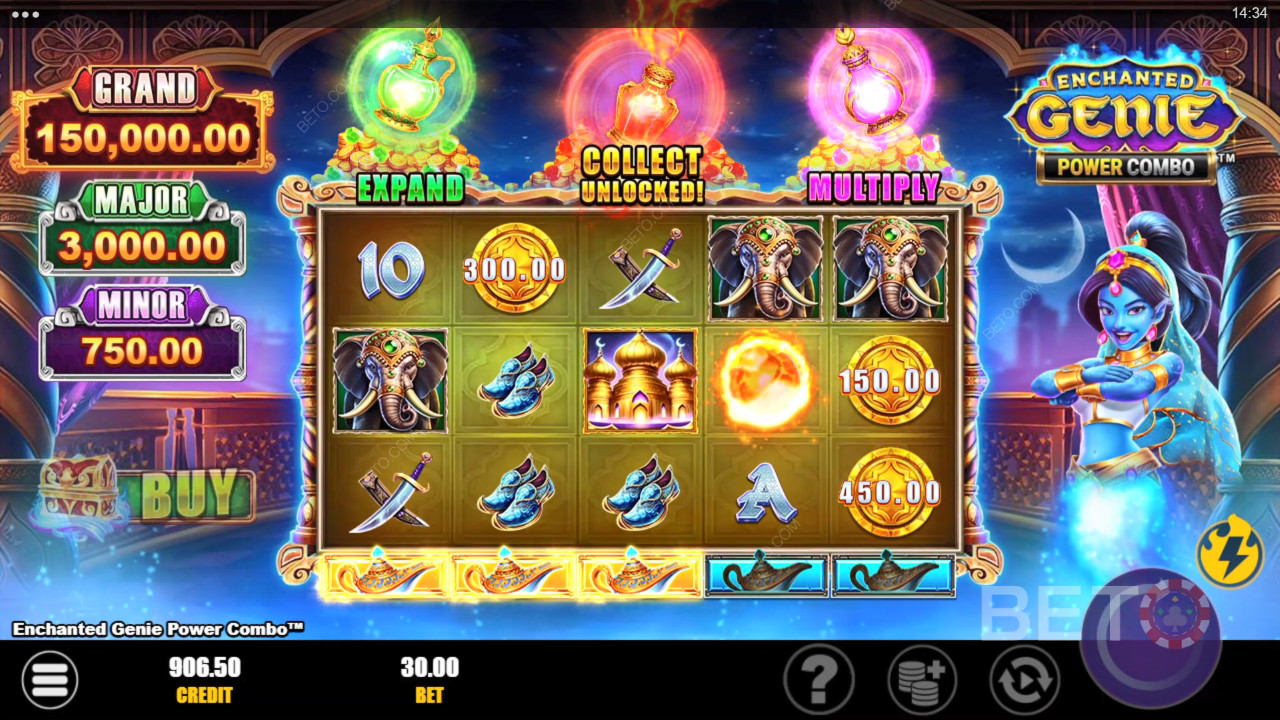 Betoverde Genie Power Combo Review door BETO Slots